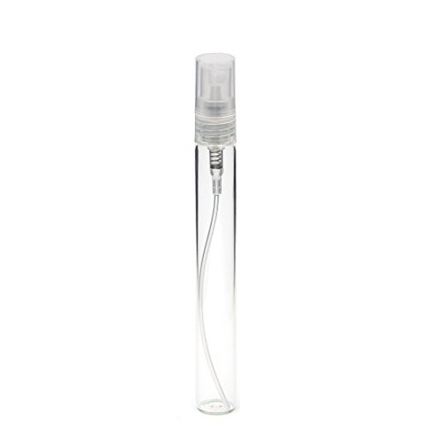 Bottigliette/flaconcini vuoti trasparenti mini, 10 pezzi, per portare con te profumi, make-up, acqua, oli essenziali mentre viaggi, Clear, 10 ml