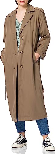 ONLY Damen Langer Trench Coat | Eleganter Basic Übergangs Mantel |...