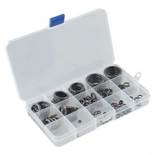 Kit de reparación de ojos de caña de pescar con 160 anillos guía de cerámica de alto rendimiento para proyectos de bricolaje