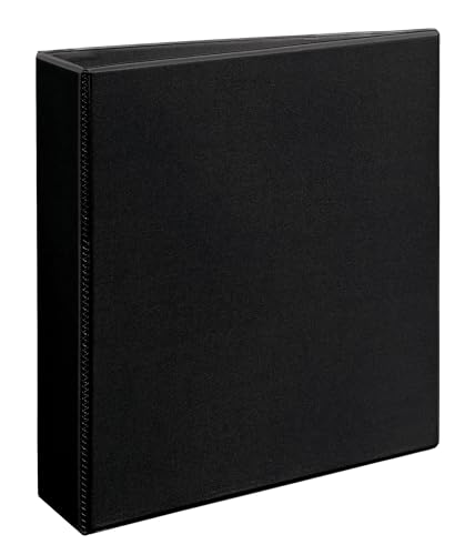 Image of Avery Heavy-Duty View Binder, 2 inch One-Touch Slant Rings, 500-Sheet Capacity, DuraHinge, Black (79692)