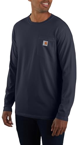 Image of Carhartt Men's Force Relaxed Fit Midweight Long-Sleeve Pocket T-Shirt
