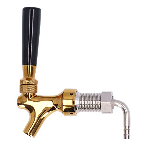 Image of 1Pcs Stainless Steel Brass Beer Faucet Tap with Adjustable Flow - for Home Brew, Bars, Restaurants, Compatible with 9 /12 Caliber Kegs, Durable Draft Beer Dispenser