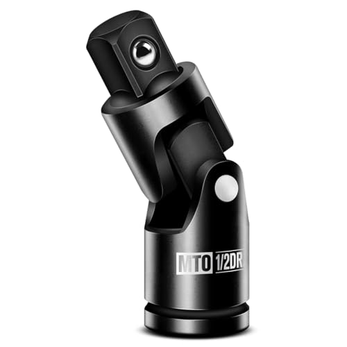 MTO Universal Joint Set 1PCS 1/2Drive Swivel Socket Set Socket Adapter Set for Any Angle CR-V Steel for Hand Ratchet Use