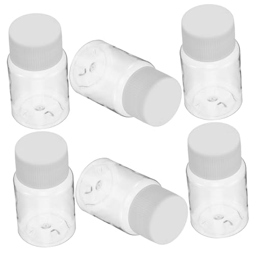 HOLIDYOYO 6 Pack Plastic Sample Vials Small Test Tube for Liquid Saline Lotion Dispense Lid Medical Lab Storage