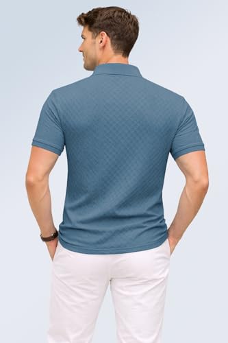 Image of TOPLOT Men's Polo T Shirt | Half Sleeve Design | Comfortable Fit Wear | Stylish Casual Look | Breathable Feel |Modern Style | Easy Movement | Casual & Everyday Wear (5244)
