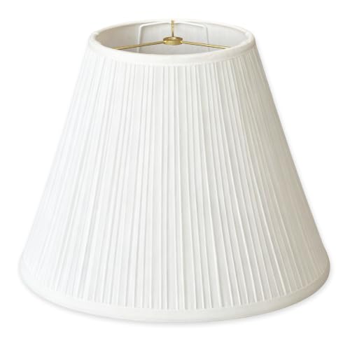 White Pleated Linen Lamp Shade