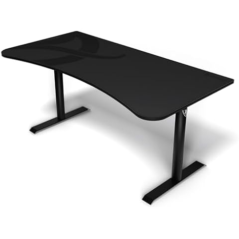 Arozzi Arena Ultrawide Curved Gaming and Office Desk with Full Surface Water Resistant Desk Mat Custom Monitor Mount Cable Management Cut Outs Under The Desk Cable Management Netting - Dark Grey Cover