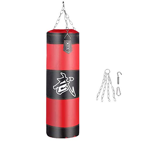 El Saco De Arena, El Relleno De La Arena del Boxeo Espesa El Saco De Arena del Sacador del Ejercicio De La Aptitud del Entrenamiento De La Fuerza (Rojo, 60 cm)