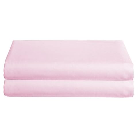 Babydoll Bedding Poly Cotton Set of 2 Bassinet Sheets, Pink, 17" x 31" Cover