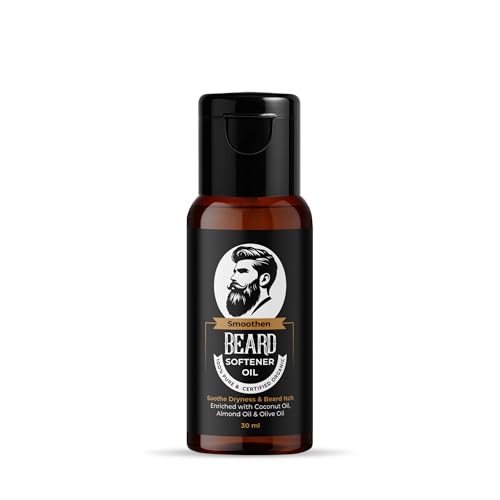 Image of Beard Softener Oil | 100% Pure & Organic | Enriched with Coconut, Almond & Olive Oil | Soothes Dryness & Itchiness | 30 ml (Pack Of 1)