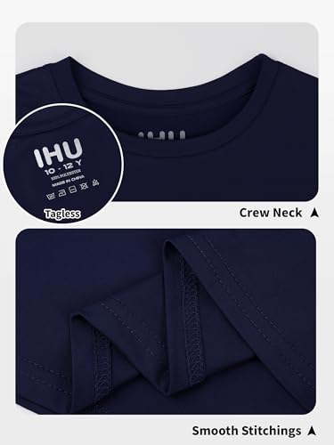 Image of Boys Neon Shirts Dry Fit Athletic T Shirts UPF 50+ Performance Cooling Shirt Short Sleeve Rash Guard Kids Top for Boys Girls