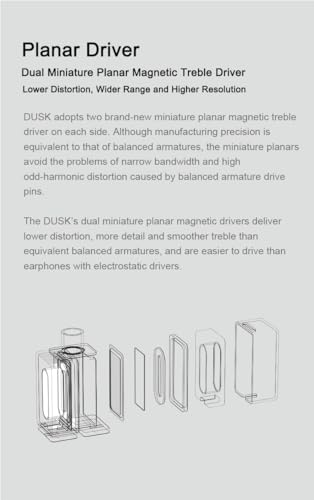 Image of Moondrop x Crinacle Dusk IEMs 2DD+2BA+2Planar Earphones with 0.78 2 Pin 3.5mm /USB-C Plug
