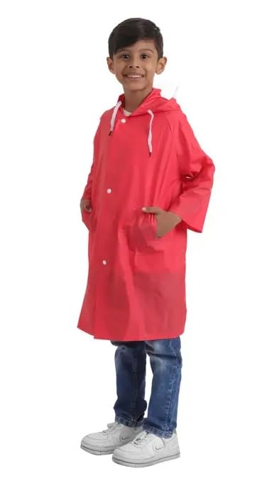 Image of WKLOUYHE Rainwear Boys Raincoat Hood Raincoat Kids Rain Suit Pack Of 01