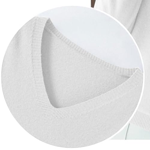 Boys Girls V-Neck Solid Color Knitwear Spring Fall Long Sleeve Round Neck Pullover Top Lightweight Knit Sweater4