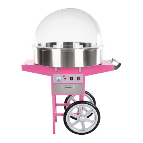 Helloshop26 Zuckerwatte-Set mit Stäben (100 Stück) – 72 cm – 1200 W – Trolley – Schutzkuppel 14_0004871 – Bild 7