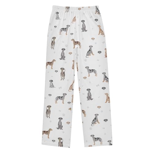 Boys' Pants Catahoula Leopard Dog Long Bottoms Jogger Pants Elastic Waist Trousers with Pockets S-XL