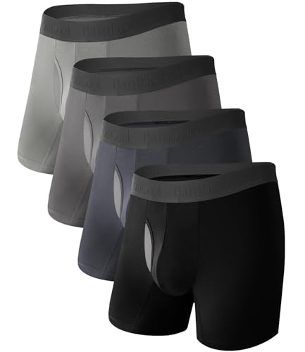 BAMBOO COOL BreezeBoo Men's Ultra Breathable Underwear Mesh Boxer Briefs with Lightwight Wasitband,No Ride Up,Multipack