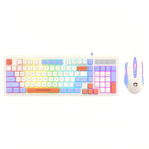 Kit Teclado e Mouse com Fio Teclado Gamer Mouse Ergonomico com RG...