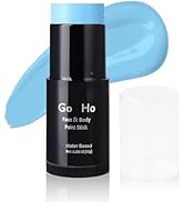 Go Ho Light Blue Face Paint Stick,Water Based Washable Face Paint Makeup Stick,Non-toxic Full-cov...