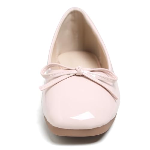 Image of Dear Time Women's Casual Foldable Ballet Flats Square Toe Ballerina Flats Shoes Comfortable
