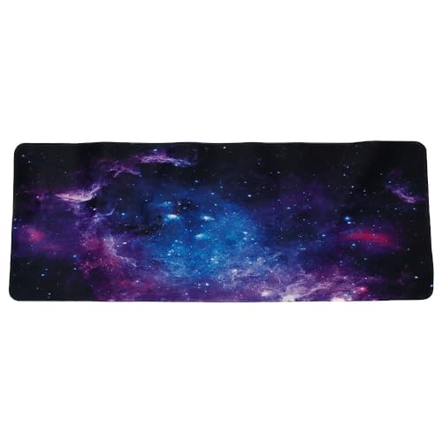 Tapis de souris de jeu galaxie violet grand format antidérapant pour bureau gaming