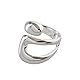 Herbests Irregulär Wickelring 925 Sterling Silber Ringe Vintage Punk Verstellbarem Öffnung Silberlegierung Leicht Glänzend Ornament Handdekoration Einzigartiger Damen Silberring Schlicht Schmuck