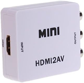 New Wayzon HDMI to AV Composite RCA CVBS Video + Audio Digital to Analogy Signal Converter Hdmi Input 3RCA Output for TV PS3 PS4 VHS VCR DVD-White