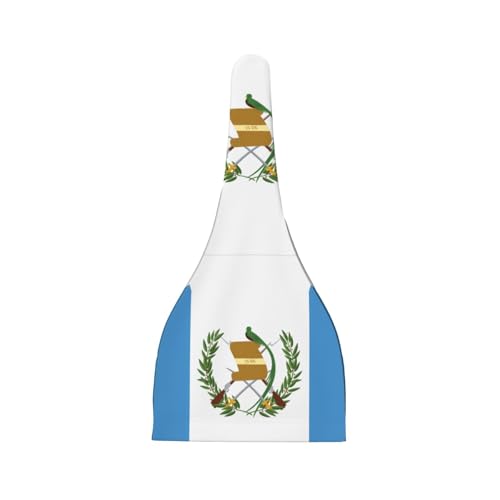 Newborn Baby Hat, Flag of Guatemala Print Soft Top Knot Beanie Cap, Cute Baby Headwear for 0-6 Months Black2