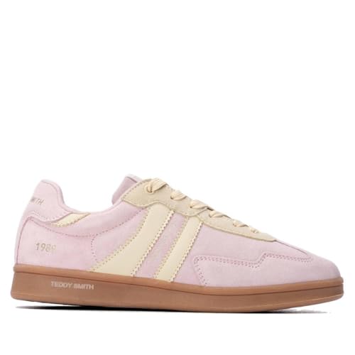 Teddy Smith Baskets Rose et Ecru Femme 120519