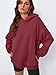 EFAN Womens Oversized Hoodies Fleece Hooded Sweatshirts Fall Fashion Outfits 2025 Cute Clothes with Pockets WineRed M