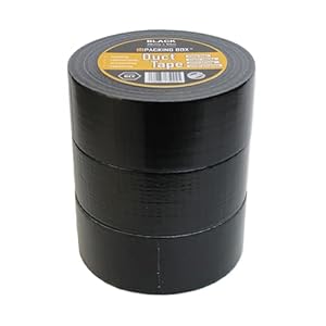 Black Gaffer Tape – Pack of 3, 48mm x 45m, Heavy Duty & Super Sticky Duct Tape Ultra Strong Adhesive Cloth Tape by The…