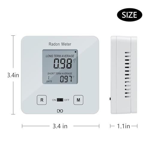 Funny Kitchen Home Radon Detector, Portable Radon Meter, Elifecity Long and Short Term Home Radon Monitor, Battery-Powered, Easy-to-Use, Ensure Your Home's Safety, White, KT-013 - Image 5