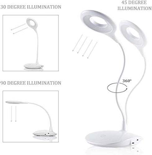 Image of IDOLESHOP Flexible Folding Touch Switch Eye Protection College Student Desk Light (White)