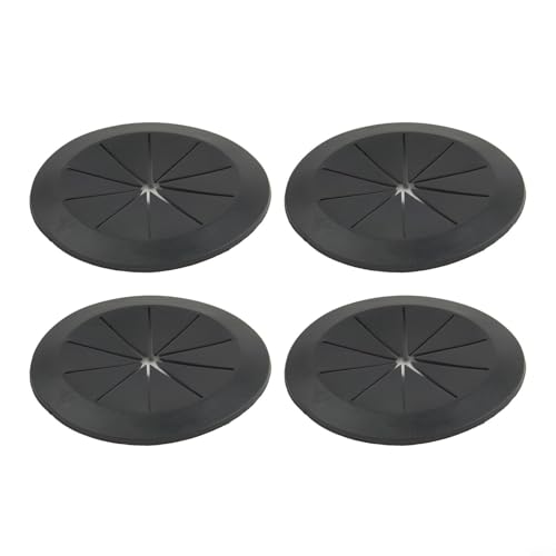 Accessori per la gestione dei cavi 4 coperture per fori da scrivania facili da usare e installare 60 mm nero