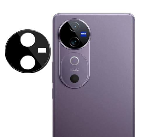 Image of ZARALA Glass Camera Lens Protector For Vivo V40 5G /V40 Pro 5G [9H Hardness] [6D Lens Protector ] [Easy Installation] Black