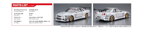 BNR34 Skyline GT-R 2002 AOSHIMA idée cadeau idéale pour passionné de tuning japonais 1/24