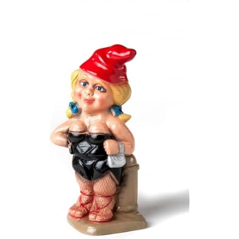 Zwergenfrau Freudenmädchen Gartenzwerg, Kunststoff Cover