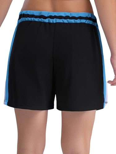 Mufeng Kids Boys Tear Away Sports Shorts Drawstring Press Button Side Split Contrast Color Hot Pants for Basketball2