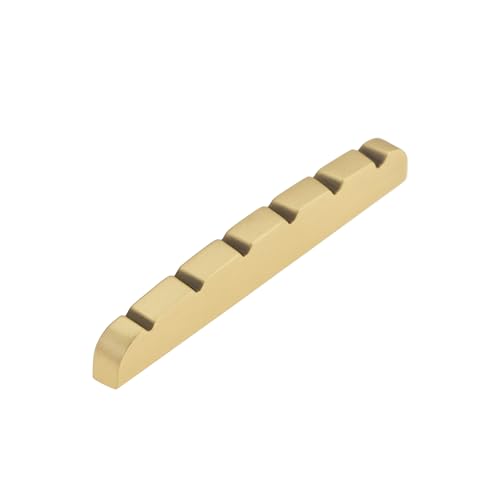 VGOL Cejuela de Latón Ranurada para Guitarra de 42 Mm Y 6 Cuerdas Compatible con Stratocaster Compatible con Telecaster