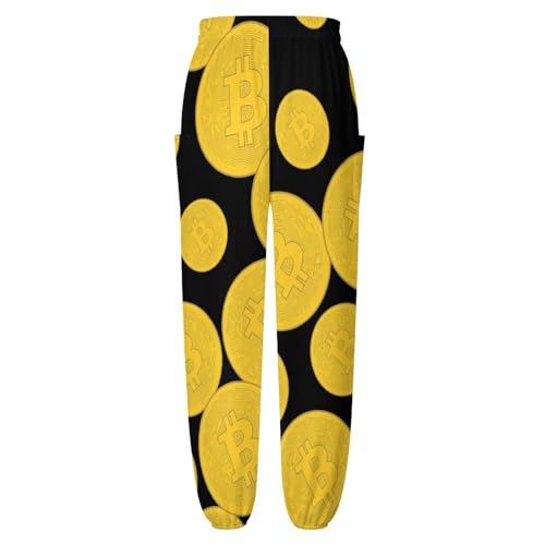 Bitcoin Prints Artwork Women's Harem Pants Lightweight Yoga Pants Beach Pants Dance Trousers with Pockets - Image 6