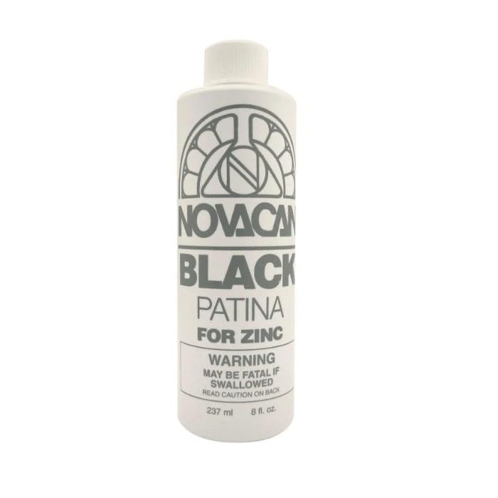 Novacan Black Zinc Patina – 8 oz. Bottle with Safety Cap