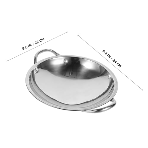 Wok de acero inoxidable DECHOUS con fondo redondo miniatura 3