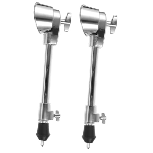 Toddmomy 2pcs Drum Leg Accessories Drum Parts Legs Tom Leg for Drum Percussion Drum Supports Replacement Drum Stands Leg Bracket Drum Accessories Drum Hardware Accessories Silver Metal