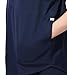 Medical Scrub Tops for Women - Mandarin Collar Soft Stretch Women’s Scrub Top, Relaxed Fit Scrub Shirts Navy Blue