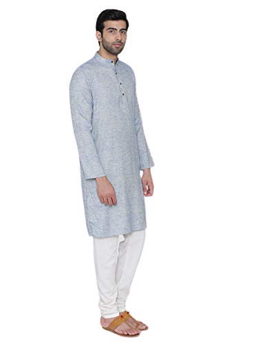 Image of Manthan Men's Solid Art Silk Kurta