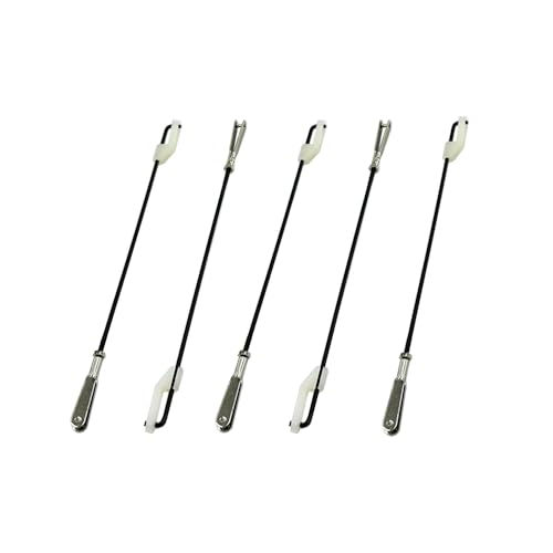 5PCS RC Airplane Metal Clevis with Connecting Rod Pushrod and Swing Keeper for DIY RC Plane Fixed...