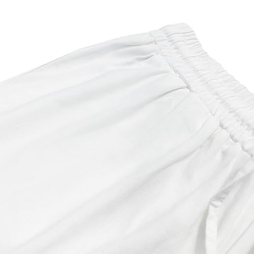 BIRW 2025 Summer Women Linen Pants with Pockets High Waist Comfy White Gauze Pants Casual Lightweight Loose Trousers4