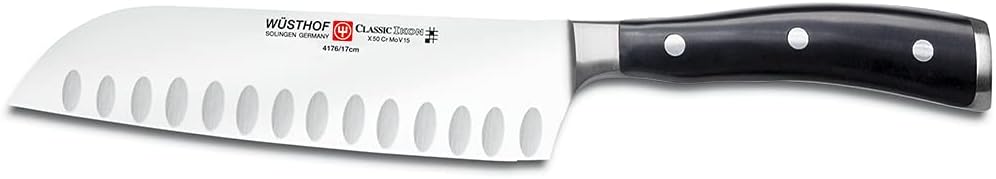 Wusthof Classic Ikon - 7" Santoku w/Hollow Edge