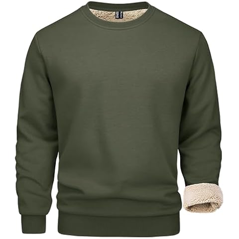 MAGCOMSEN Men's Warm Sherpa Pullover Sweatshirt Cover