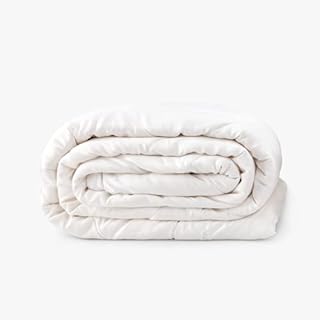 100% Bamboo Cool Comforter, Organic Fluffy and Soft Down Alternative Duvet Insert (Queen / Lightweight)